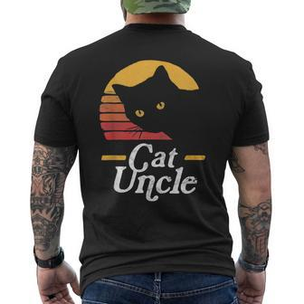 Cat Uncle Vintage 80S Style Cat Retro Distressed Men's T-shirt Back Print - Seseable