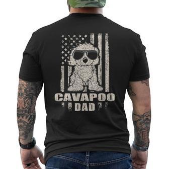Cavapoo Dad Cool Vintage Retro Proud American Men's T-shirt Back Print - Seseable