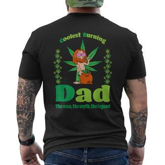 Cbd The Man The Myth The Legend Stoner Dad Marijuana Mens Back Print T-shirt - Seseable