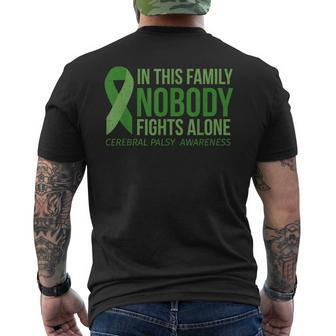 Cerebral Palsy Awareness In This Family Brain Damage Cp Men's T-shirt Back Print - Seseable