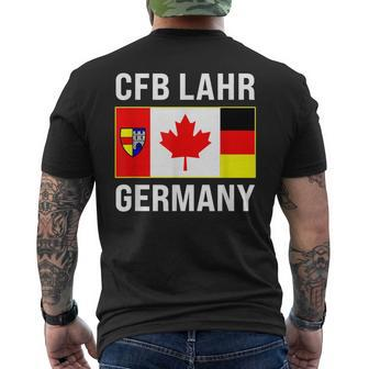 Cfb Lahr Germany Canadian Military Mens Back Print T-shirt | Mazezy