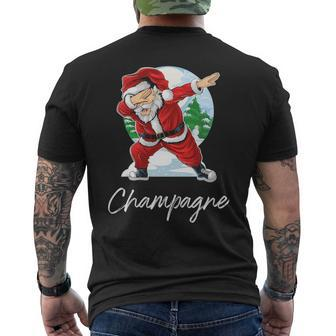 Champagne Name Gift Santa Champagne Mens Back Print T-shirt - Seseable