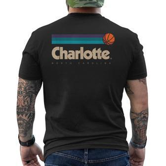 Charlotte Basketball B-Ball City North Carolina Charlotte Men's T-shirt Back Print - Seseable