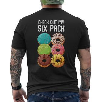 Check Out My Six Pack Donut - Gym Men's Back Print T-shirt | Mazezy