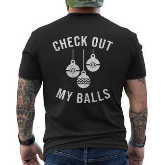 Checkout Out My Balls Funny Xmas Christmas V2 Men's Crewneck Short Sleeve Back Print T-shirt - Monsterry