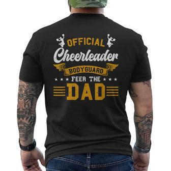 Cheer Dad Fathers Day Official Cheerleader Bodyguard Gift For Mens Mens Back Print T-shirt | Mazezy AU