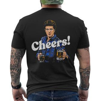 Cheers And Beer Men's Back Print T-shirt | Mazezy