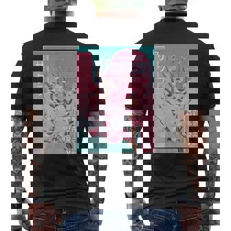 Cherry Blossom Japanese Sakura Vaporwave Aesthetic Men's Back Print T-shirt | Mazezy