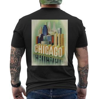 Chicago - Retro Vintage - Throwback Design - Classic Mens Back Print T-shirt - Thegiftio UK