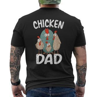 Chicken Dad Funny Fathers Day Men Kids Mens Back Print T-shirt - Seseable