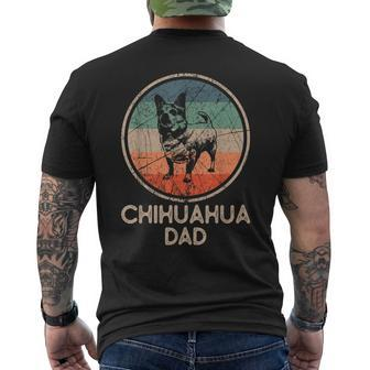 Chihuahua Dog - Vintage Chihuahua Dad Men's T-shirt Back Print - Seseable
