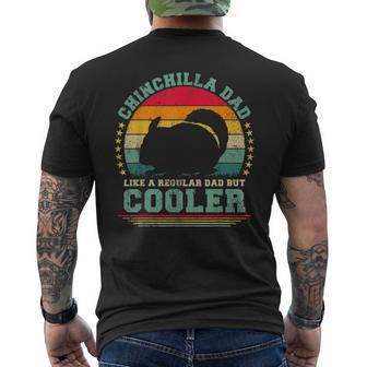 Mens Chinchilla Dad Like A Regular Dad But Cooler Fathers Day Men's T-shirt Back Print - Seseable