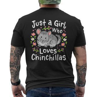 Chinchilla Just A Girl Who Loves Chinchillas Men's Back Print T-shirt | Mazezy