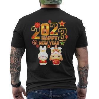 Chinese New Year Clothing Rabbit Chinese New Year 2023 Men's T-shirt Back Print - Seseable