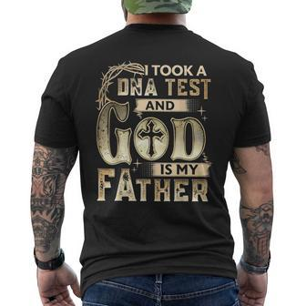 Christian I Took A Dna Test And God Is My Father Gospel Pray Mens Back Print T-shirt | Mazezy