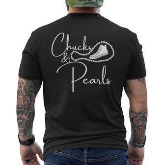 Chucks And Pearls 2021 Hbcu Black Girl Magic White Men's T-shirt Back Print - Seseable