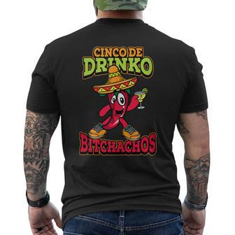 Cinco De Drinko Bitchachos Cinco De Mayo Men's T-shirt Back Print - Thegiftio UK