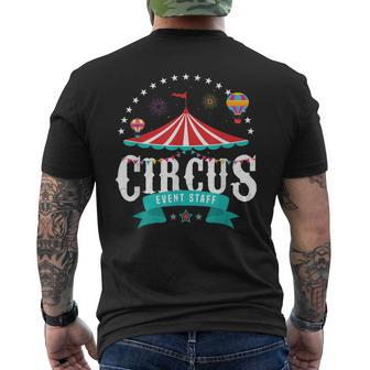 Circus Event Staff Vintage Retro Carnival Birthday Party Men's T-shirt Back Print - Seseable