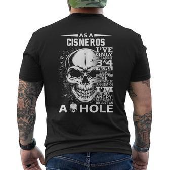 Cisneros Definition Personalized Custom Name Loving Kind Mens Back Print T-shirt - Seseable