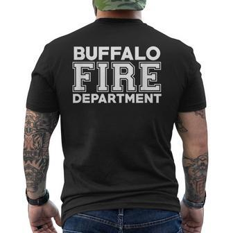 City Of Buffalo Fire Rescue New York Firefighter Men's T-shirt Back Print - Seseable