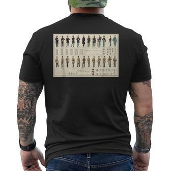 Civil War Uniform Diagram T Men's T-shirt Back Print - Seseable