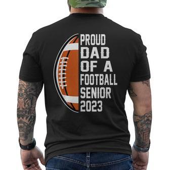 Class Of 2023 Graduate Proud Dad Of A Football 2023 Senior Mens Back Print T-shirt