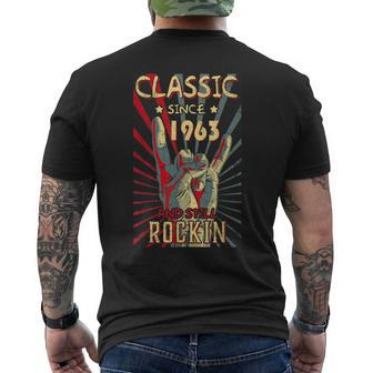 Classic Since 1963 Still Rockin Birthday Vintage Rock Men's T-shirt Back Print - Seseable
