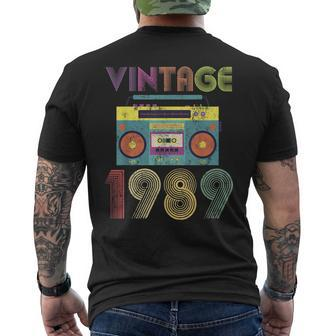 Classic 1989 30Th Birthday Vintage T Shirt Retro Mixtape Men's Back Print T-shirt | Mazezy
