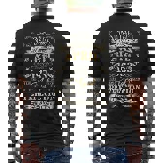 Classic 67Th Birthday Shirt For Men Vintage April 1953 Men's Back Print T-shirt | Mazezy