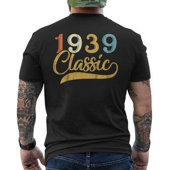 Classic Retro 1939 80Th Yrs Old Classic Birthday Men's Back Print T-shirt | Mazezy