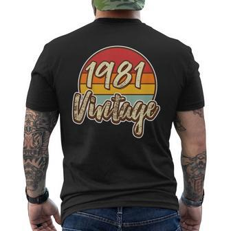 Classic Vintage 38Th Birthday T Shirt 38 Years Old 1981 Men's Back Print T-shirt | Mazezy