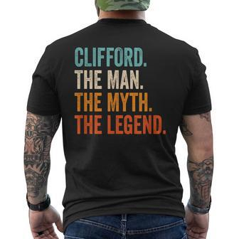 Clifford The Man The Myth The Legend First Name Clifford Gift For Mens Mens Back Print T-shirt - Seseable