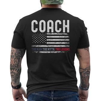 Coach Definition Coach The Man The Myth The Legend Mens Back Print T-shirt - Seseable