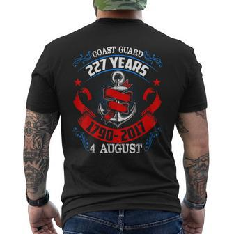 Coast Guard Day 227 Years Men's T-shirt Back Print - Seseable