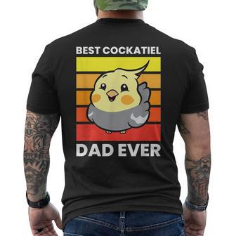 Cockatiel Papa Best Cockatiel Dad Ever Love Cockatiels Men's Back Print T-shirt | Mazezy