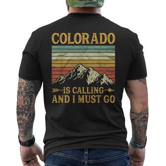 Colorado Is Calling And I Must Go Men's Back Print T-shirt | Mazezy
