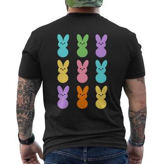 Colorful Easter Bunny Holiday Men's T-shirt Back Print - Thegiftio