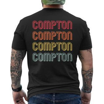 Compton Gift Surname Funny Retro Vintage Birthday Reunion Mens Back Print T-shirt - Seseable