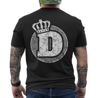 Cool Abc Name Letter D Character D Case Alphabetical D Men's T-shirt Back Print - Seseable