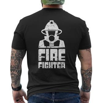 Cool Fire Department & Fire Fighter Firefighter Men's T-shirt Back Print - Seseable