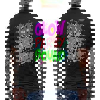 Cool Glow Party Squad Colorful Glow Party Quote Men's Back Print T-shirt | Mazezy