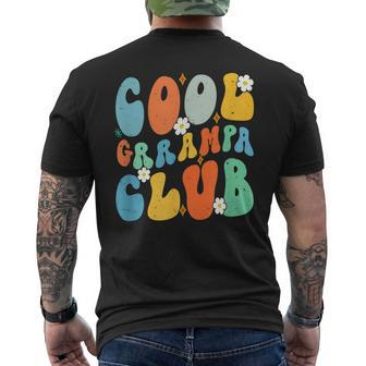 Cool Grampa Club Fathers Day Groovy Retro Best Dad Ever Men's T-shirt Back Print - Thegiftio UK