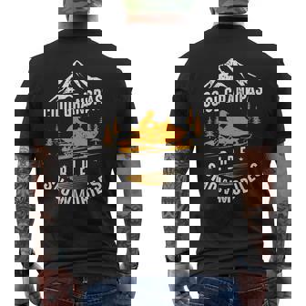 Cool Grandpas Ride Snowmobiles Snowmobile Dad Grandpa Men's Back Print T-shirt | Mazezy