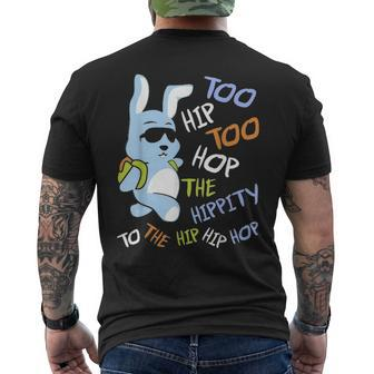 Cool Hip Hop Easter Bunny Hippity Rabbit Eggs Hunt Men's T-shirt Back Print - Seseable