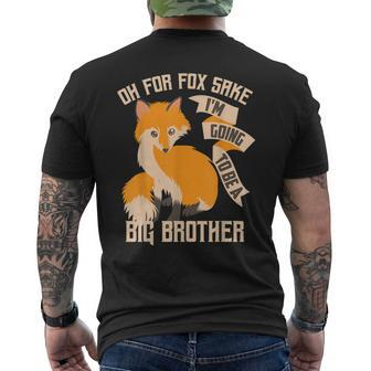 Cool Oh For Sake Im Going To Be A Big Brother Men's Back Print T-shirt | Mazezy