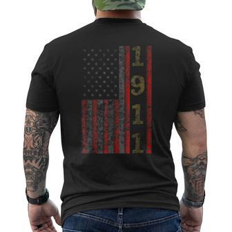 Cool Patriotic 1911 Usa - Us Flag Birthday Idea Men's Back Print T-shirt | Mazezy