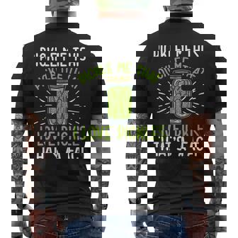 Cool Pickle I Love Pickle Life Vegetarian Food Pickle Jar Men's Back Print T-shirt | Mazezy