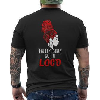 Cool Pretty Girls Got It Locd Melanin Afro Lover Men's T-shirt Back Print - Seseable