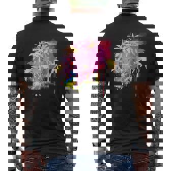 Cool Summer Palm Trees Colorful Classic Retro 80S Summer Mens Back Print T-shirt - Thegiftio UK