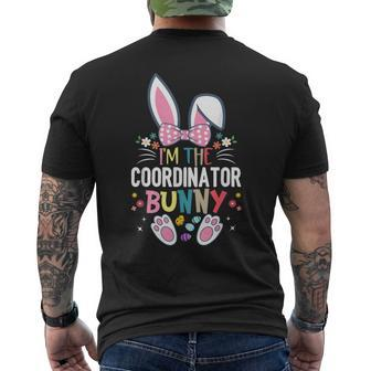 Im The Coordinator Bunny Happy Easter Day Rabbit Matching Men's Back Print T-shirt | Mazezy